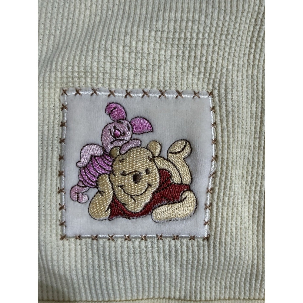 Disney‎ Winnie The Pooh & Piglet Yellow Thermal Waffle Baby Blanket 30x30 Inches